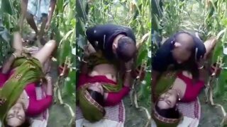 Bihari bhabhi ka garam outdoor sex fields mein, village ke sarpanch ke saath.