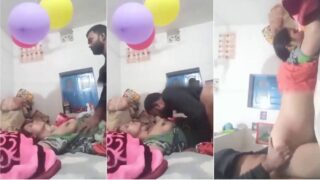 Birthday celebration ke baad desi Indian couple ka hardcore sex