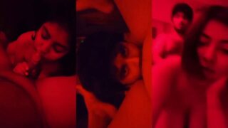 Desi maal wife, raat ko doggy style mein deep throating aur fucking kar rahi hai.