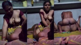Ek desi gaon ka couple raat mein raw aur real sex enjoy kar rahe hain, full on!