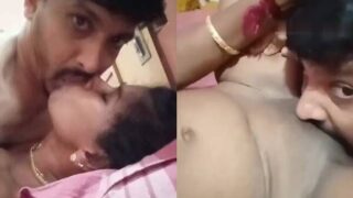 Horny husband Tamil wife ki pussy chat raha hai aur zor se bang kar raha hai MMS