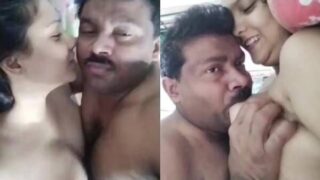 Maal bhabhi is enjoying boobs sucked and sex with bete ke teacher.