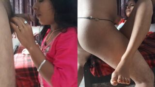 Sanwali Punjabi biwi apne pati ko blowjob aur sex se khush kar rahi hai.
