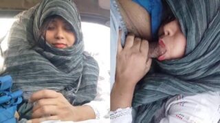 Horny girl Zahra apne boyfriend ka mota lund chusti hai, aur car mein uski pussy lick hoti hai.